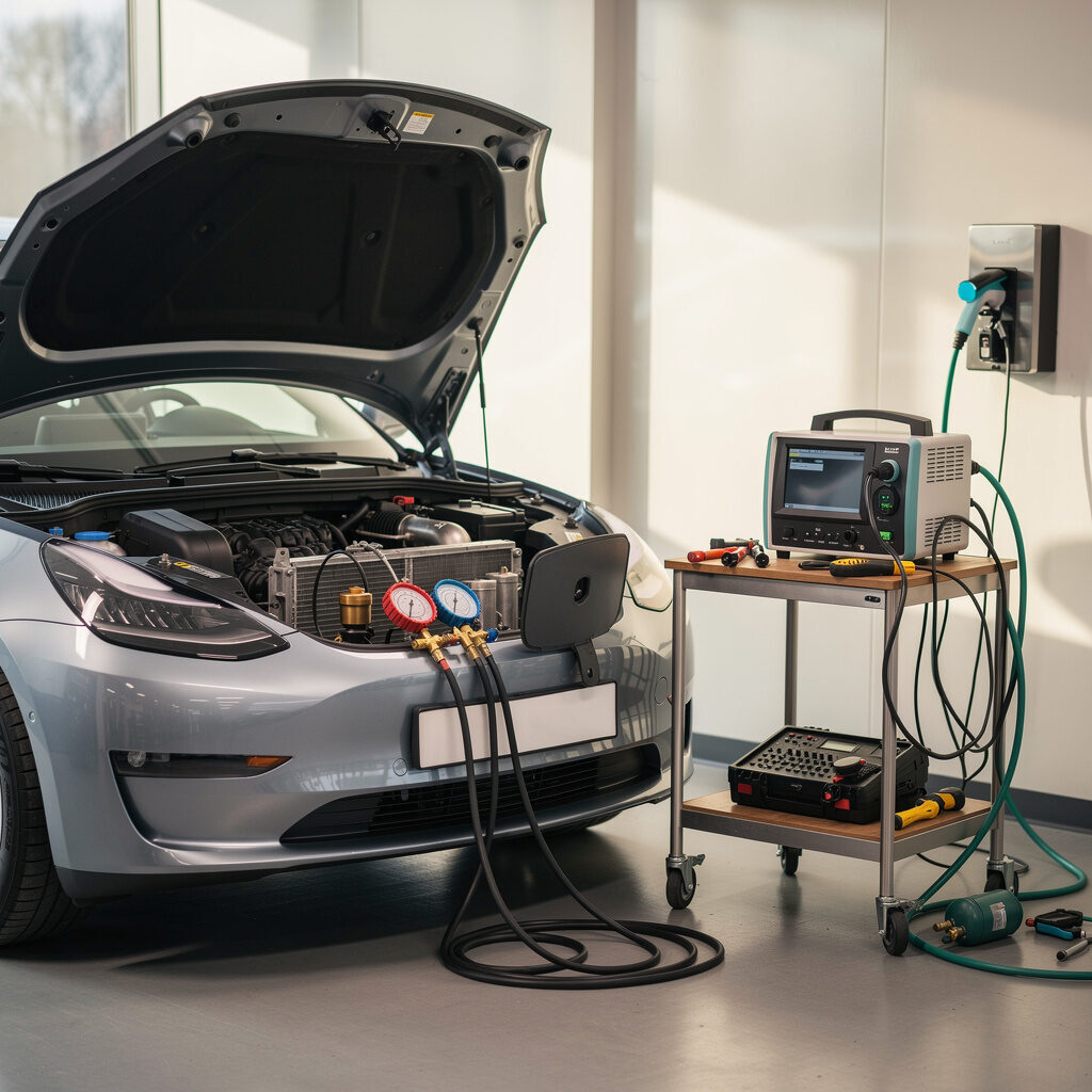 Klimaservice für Elektroautos – Wartung, die Reichweite schützt – Service Tesla